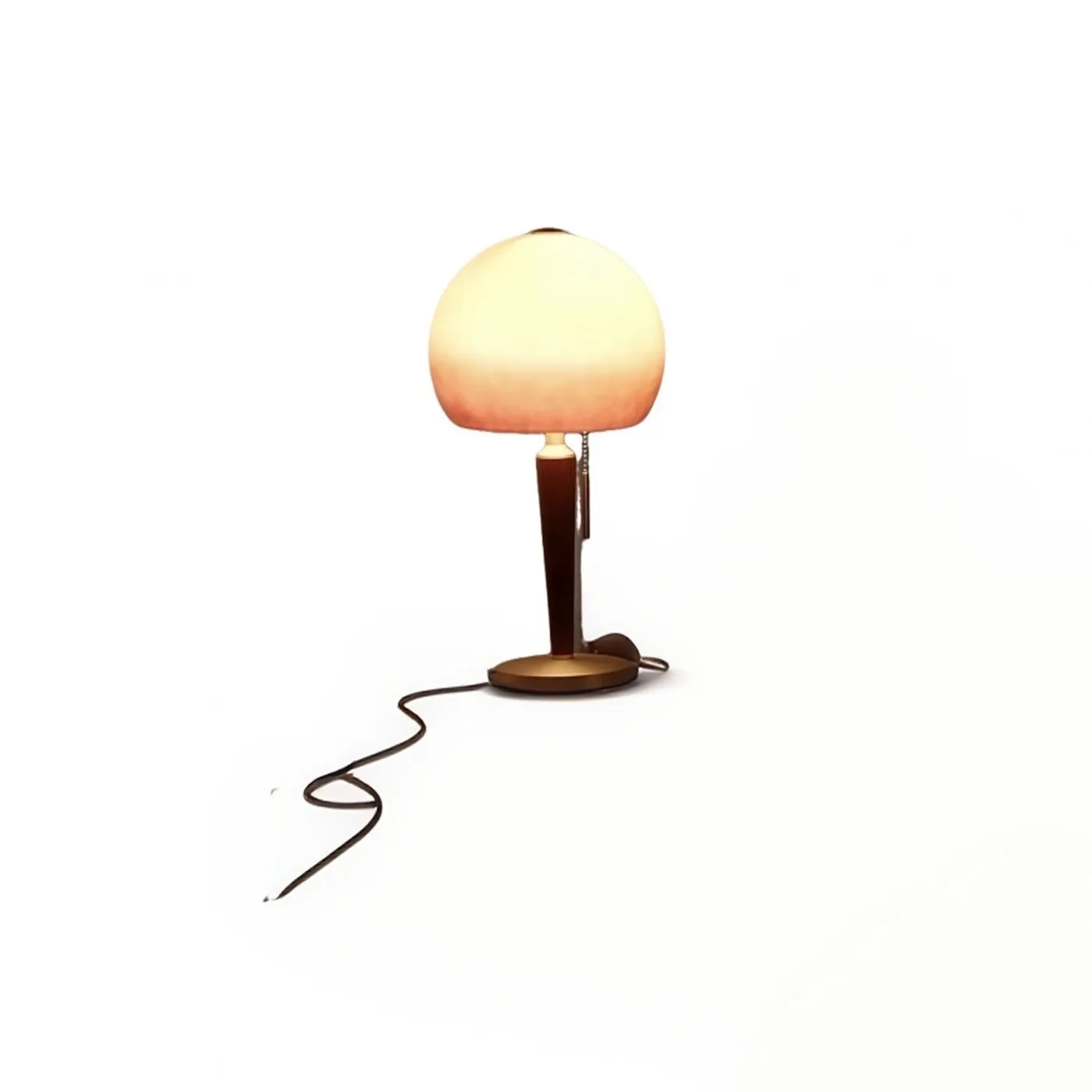 Modern minimalist medieval sunset mushroom bedside lamp all copper solid wood bedroom premium glass simple atmosphere lamp