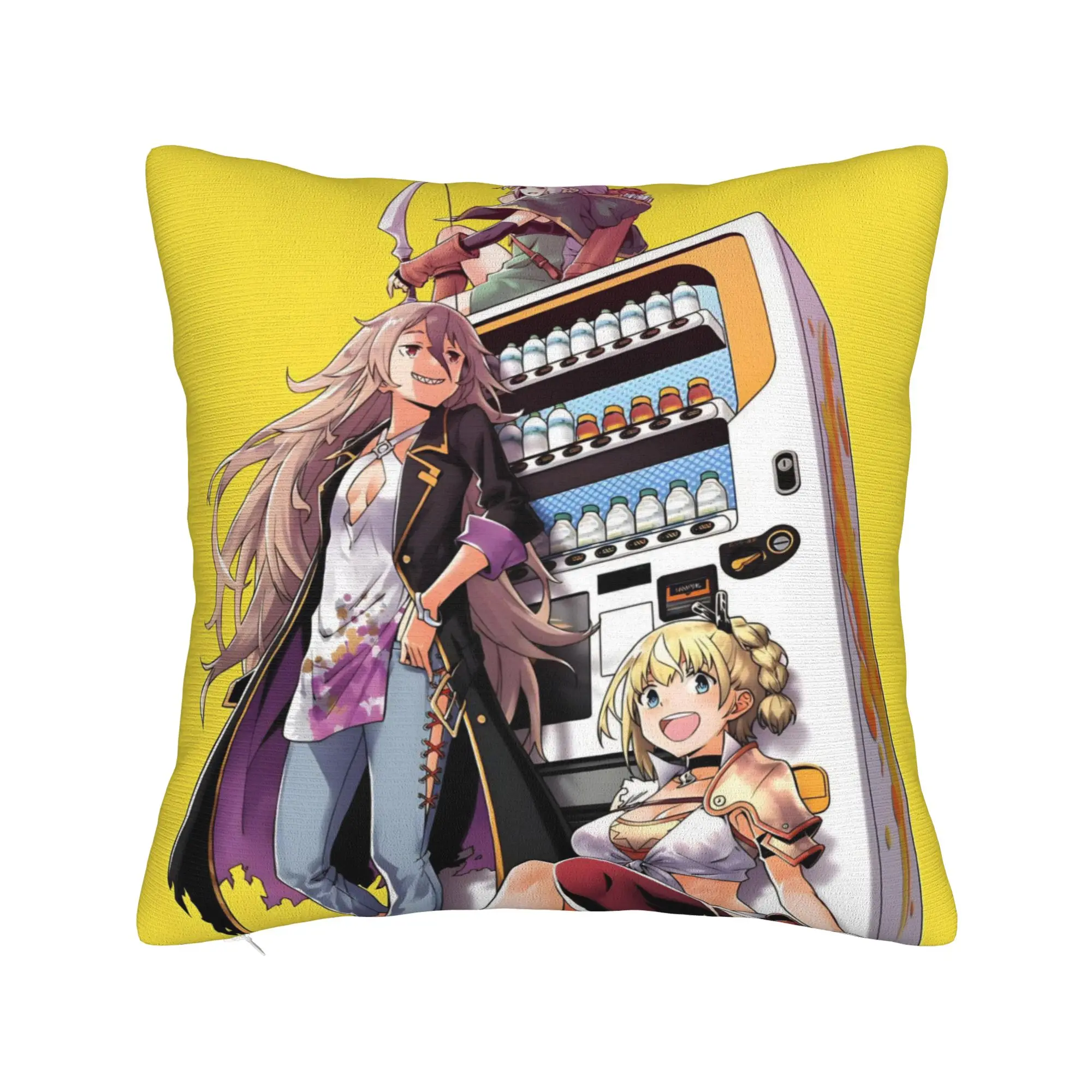 Reborn As A Vending Machine Pillowcases Merchandise Printed Cushion Cover Decorations  Throw Pillow Case Cover Home Multi-Size