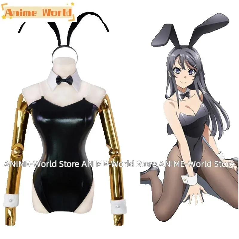 

《Нестандартный размер》Унисекс аниме Cos Sakurajima Mai Bunny Girl костюмы для косплея Хэллоуин Рождественская вечеринка комплекты униформы