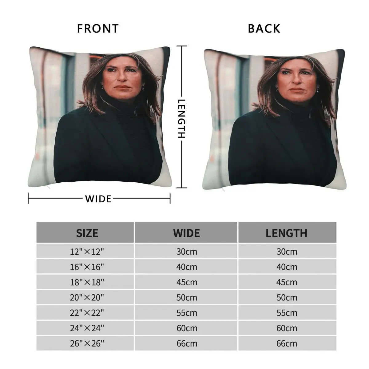 أوليفيا بنسون ماريسكا هارجيتاي القانون والنظام ساحة المخدة البوليستر الكتان المخملية المطبوعة البريدي ديكور أريكة مقعد غطاء الوسادة