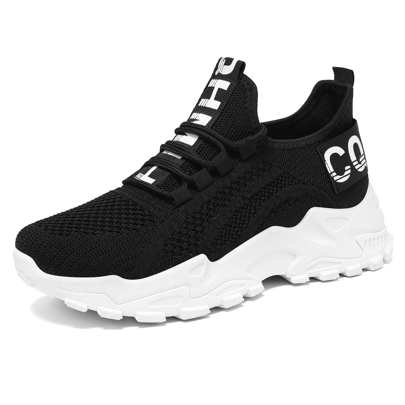 Women\'s Casual Breathable Sports Shoes Soft Sole Autumn Running Mesh Comfortable Flying Knit Single Sneakers
