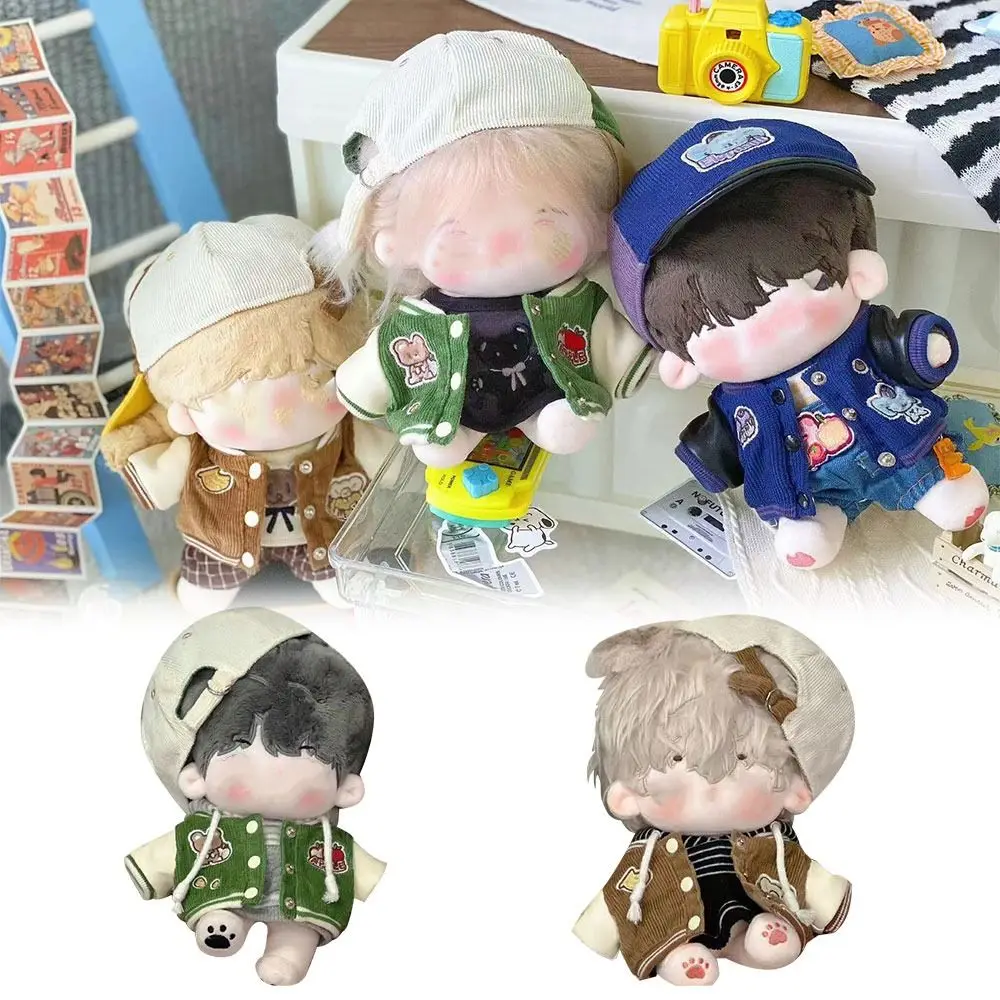 Gift Toy Accessories Playing House Cotton  Dolls Baseball Uniform 20cm  Clothes Cartoon Pattern Jackets