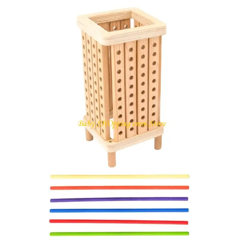 เกมครอบครัวไม้ 23GD ของเล่นที่มีสีสันเริ่มต้นของเล่นสำหรับเด็กที่มีการออกแบบต่อต้านการยุบและการจัดเก็บแบบพกพา