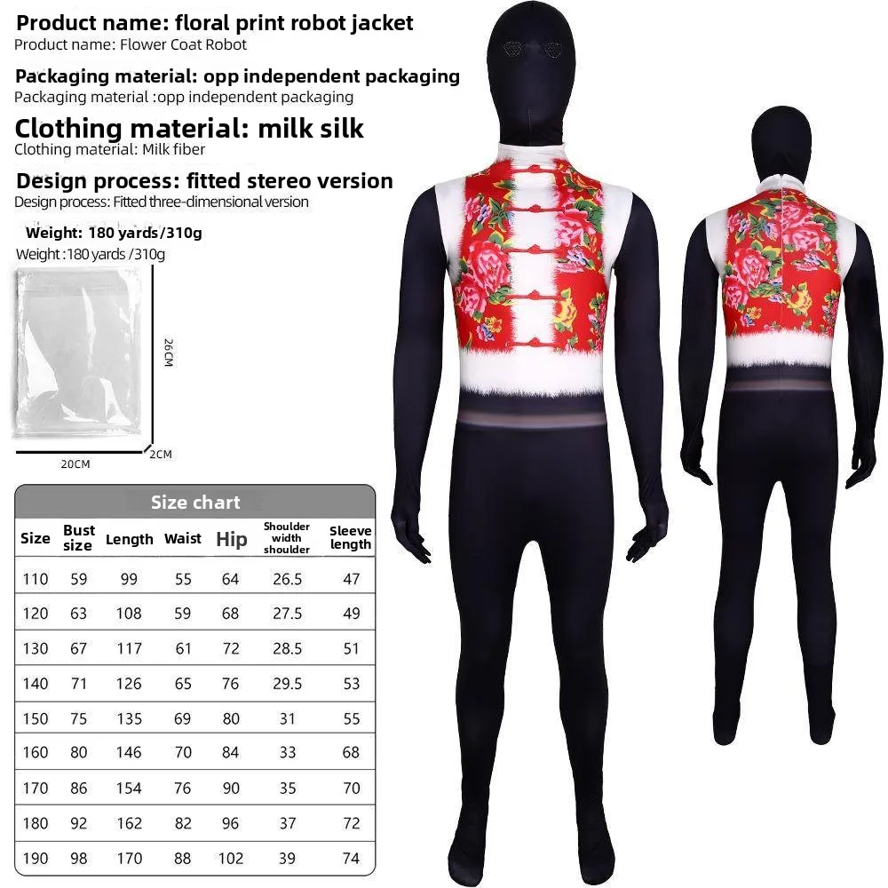 

Robot Cosplay Costume Big Flower Jaet Overall Suit loween Spring Festival Performance Unitree Technology Ladies Ethnic Wear