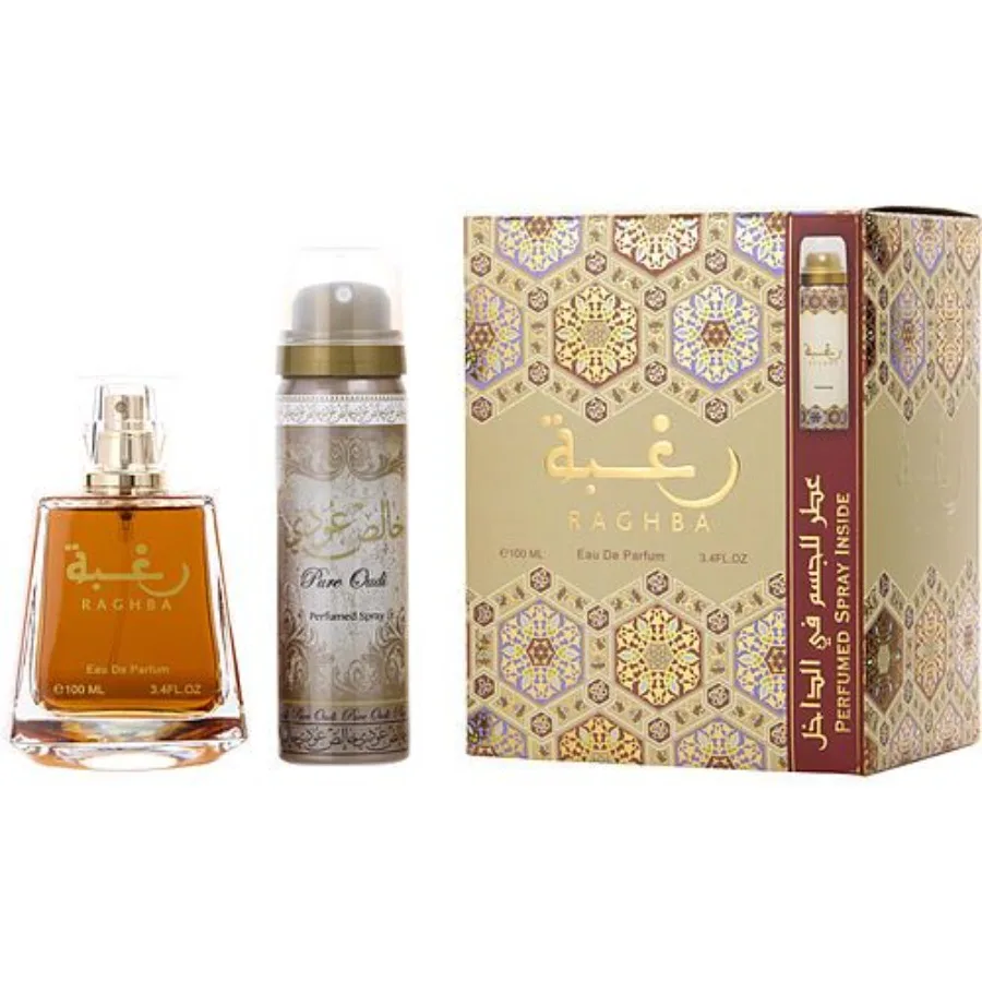 

LATTAFA RAGHBA by Lattafa EAU DE PARFUM SPRAY 3.4 OZ DEODORANT SPRAY 1.6 OZ