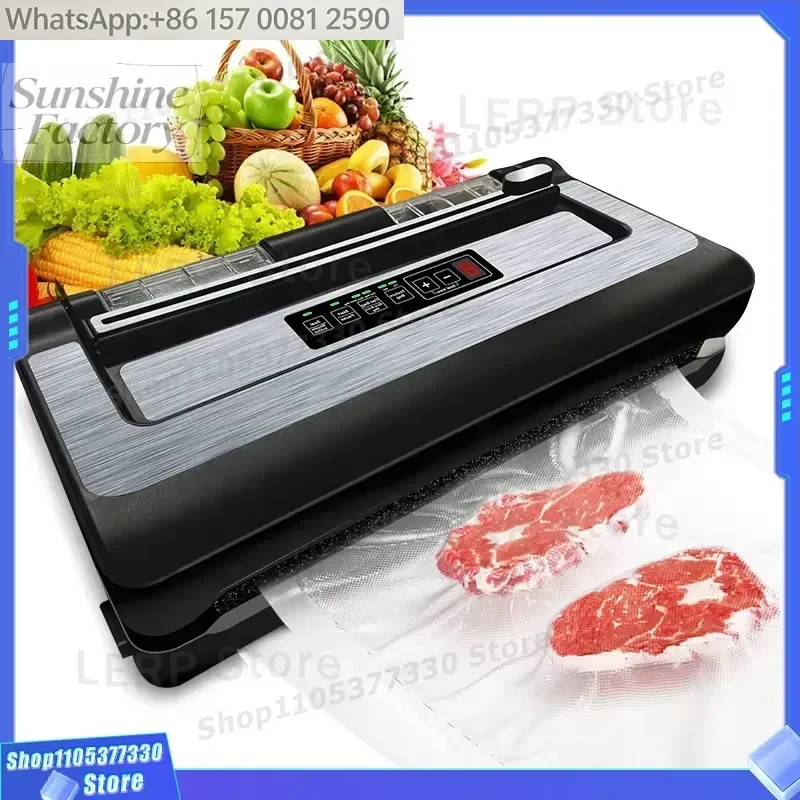 Wallepac Household Vacuum Sealer Strong Suction Design Vacuum Food Sealers Starter Kits Cutting Design Dry and Wet Modes