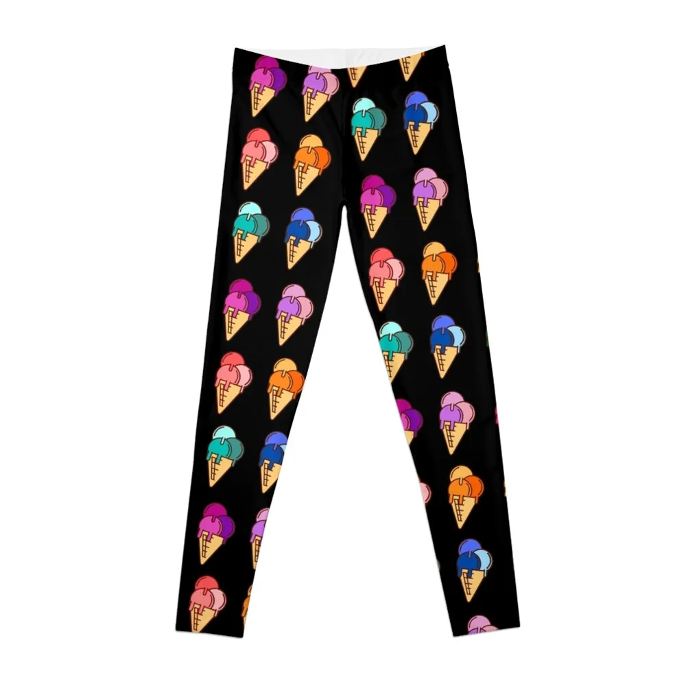 Ice cream Sticker pack Leggings sport legging sport pants workout shorts sports woman gym Womens Leggings