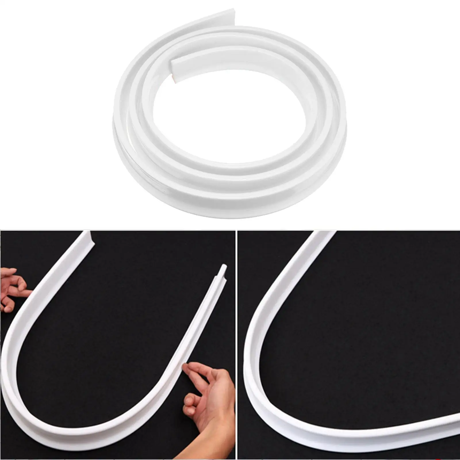 Shower Base Pan Threshold Soft Silicone Floor Transition Water Dam Seal Strip for Bathroom Use