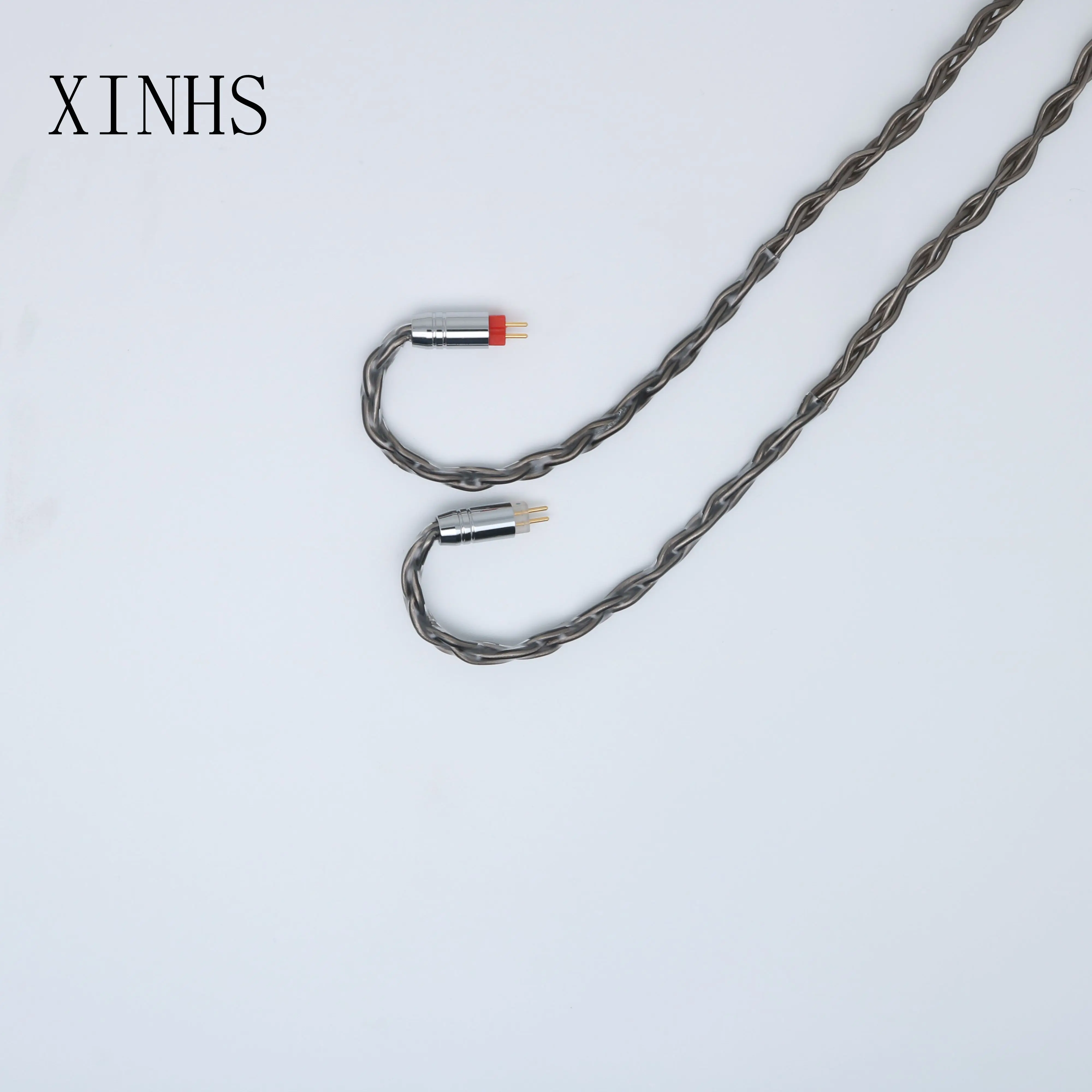 XINHS8-Cable de monitoreo para auriculares, dispositivo HiFi IEM enchapado en plata, compatible con MMCX/0,78, 2 pines, para Letshuoer S12, Core 7N OCC