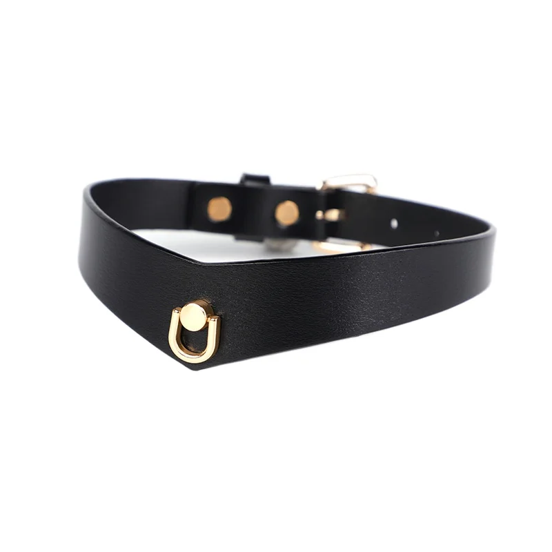 Genuine Leather Bondage Necklace Adult For Couples Bondage Sex Necklace Toys Punk Gothic Belt Neck Ring BDSM Sex Toys For Women