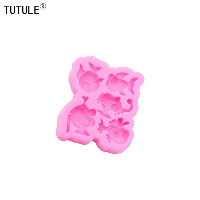 لتقوم بها بنفسك الأسماك الصغيرة الوجه الحلوى كعكة بالشيكولاتة قالب من السيليكون ثلاثية الأبعاد قطرة السمك الغراء مجوهرات اكسسوارات راتنجات الايبوكسي الطين قوالب السيليكون #4