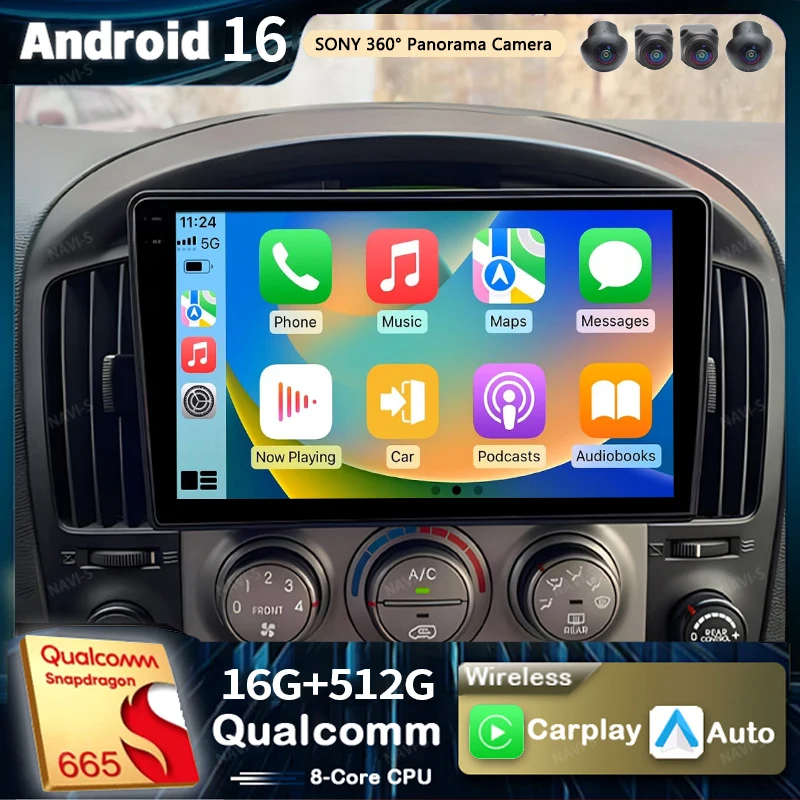 

Android 16 For Hyundai H1 II 2 TQ 2007 - 2015 2K QLED Android Car Radio Multimedia Video Player GPS Stereo CarPlay 4G Navigation