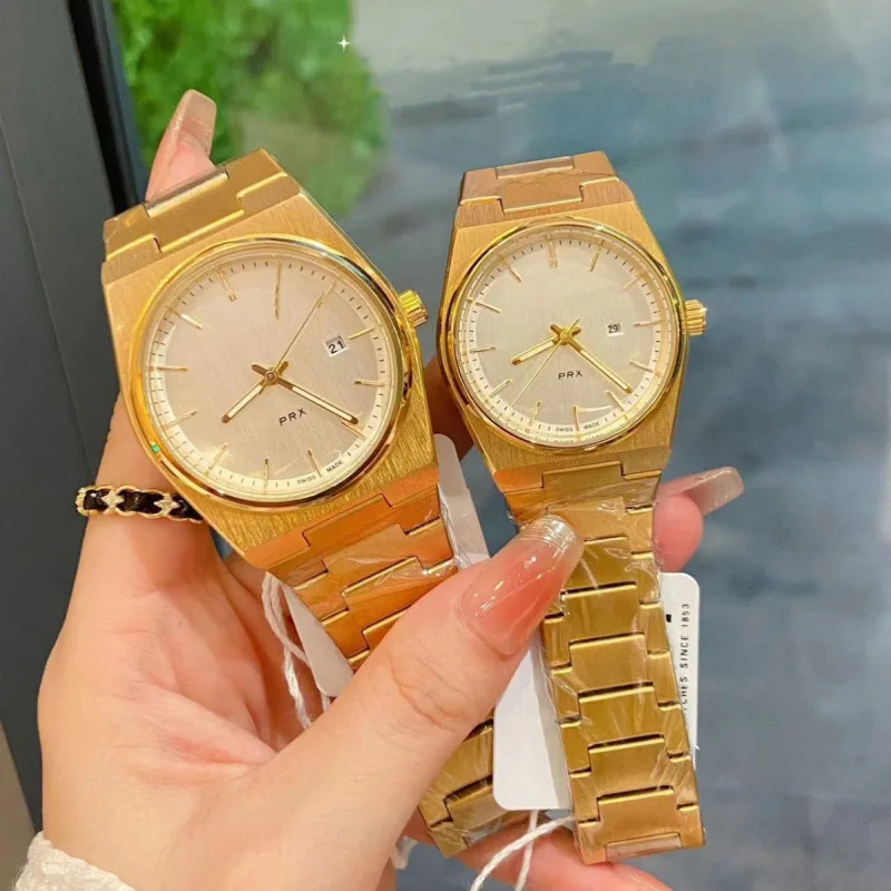 2025 ساعة أوتوماتيكية فاخرة للرجال ستانلس ستيل ياقوت كريستال مقاومة للماء عمل كاجوال نمط عرض التاريخ