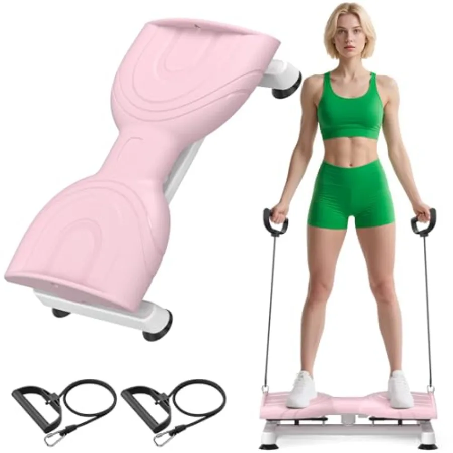 

Home gym ab twist board for slim waist and core exercise steel frame with black finish noiseless operation 300 lbs weight capac