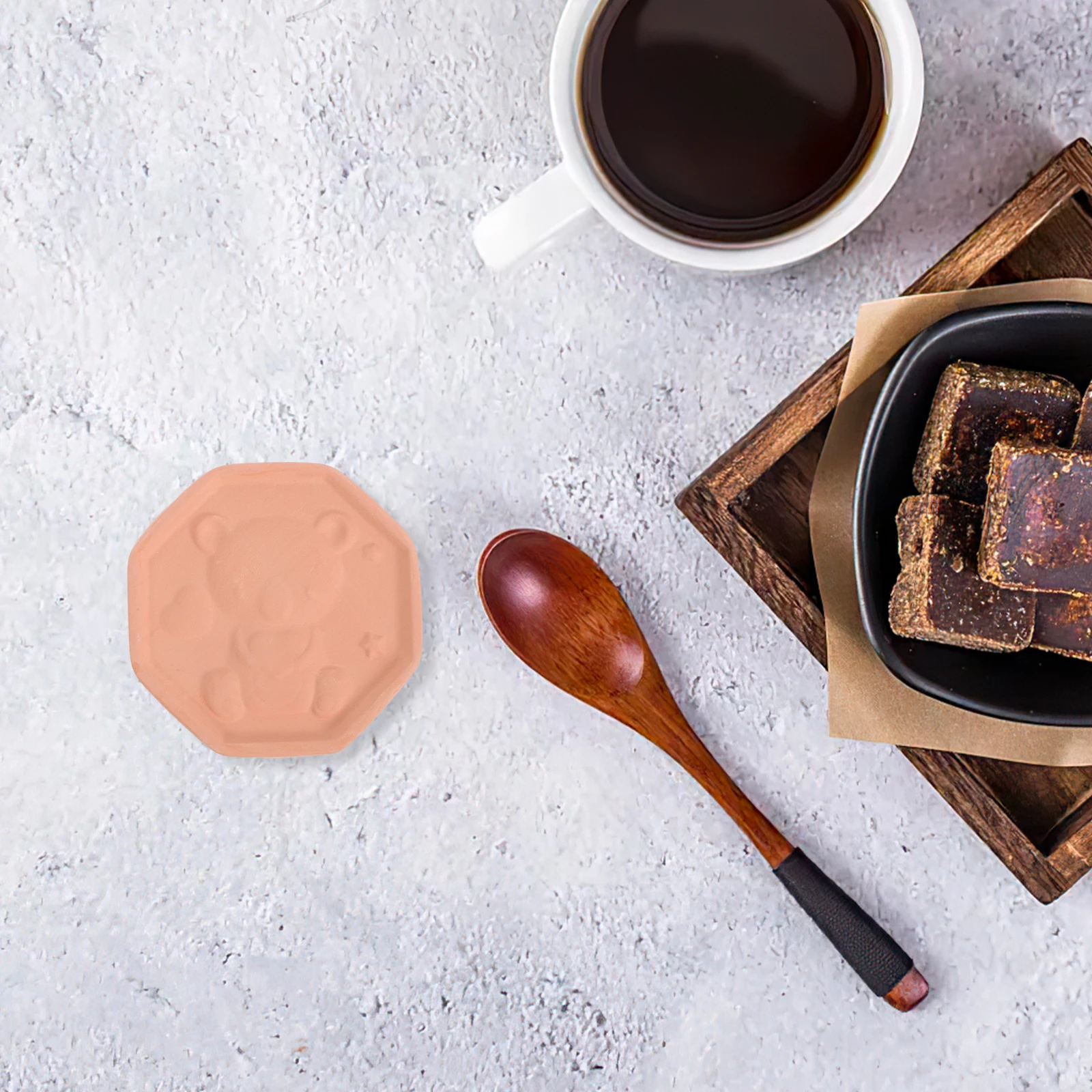 

1pc Cute Bear Shape Terracotta Brown Sugar Keeper Reusable Sugar Saver Softening Disc Food Storage Container Moisture Control