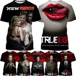 True Blood 3D Printed T-shirt Horror TV Series Vampire Summer Hip-hop Harajuku Streetwear Unisex T-shirt Cosplay Men's Clothing