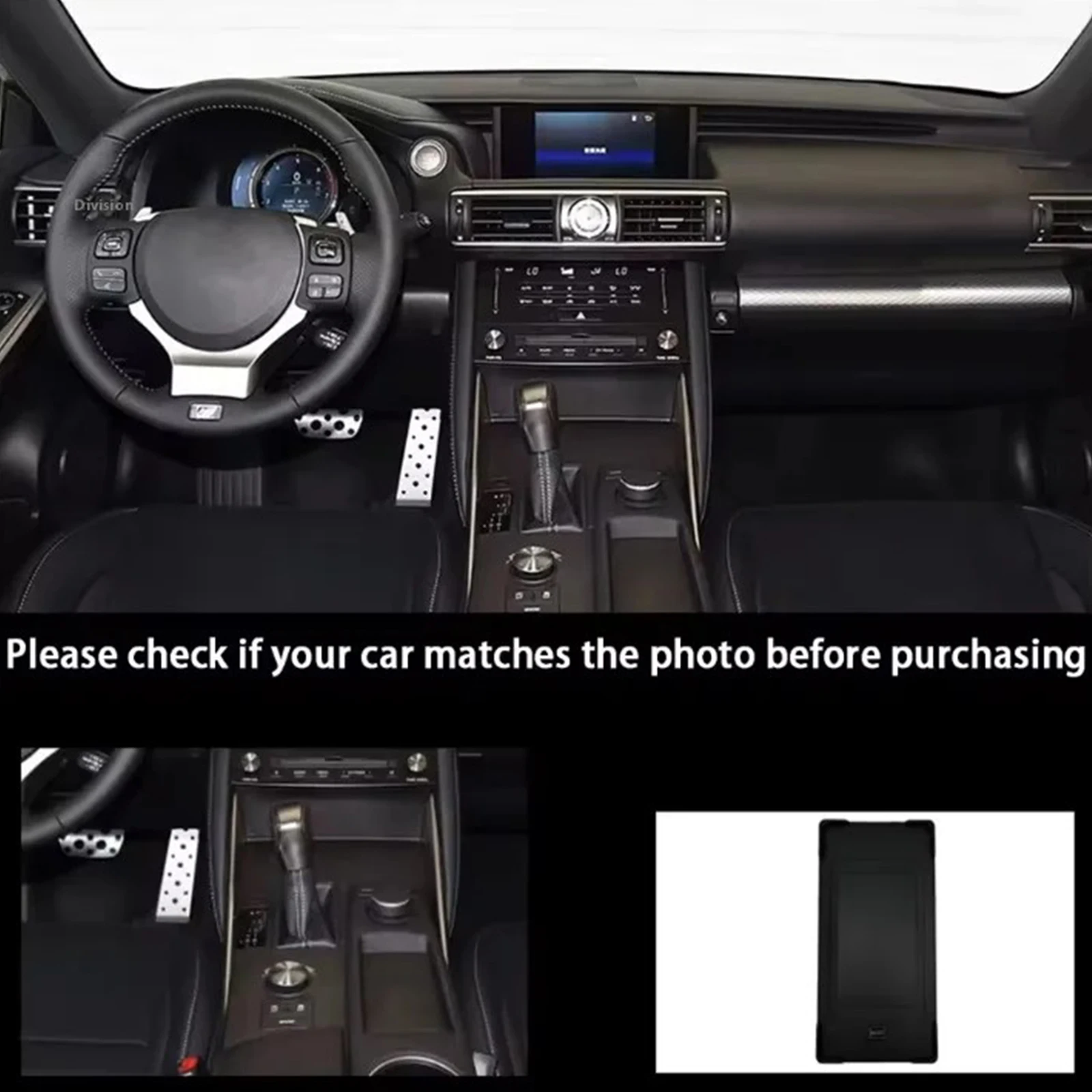 For Lexus IS IS200t IS250 IS300 2017-2021 Car center console phone charger fast wireless charger charging plate charging holder
