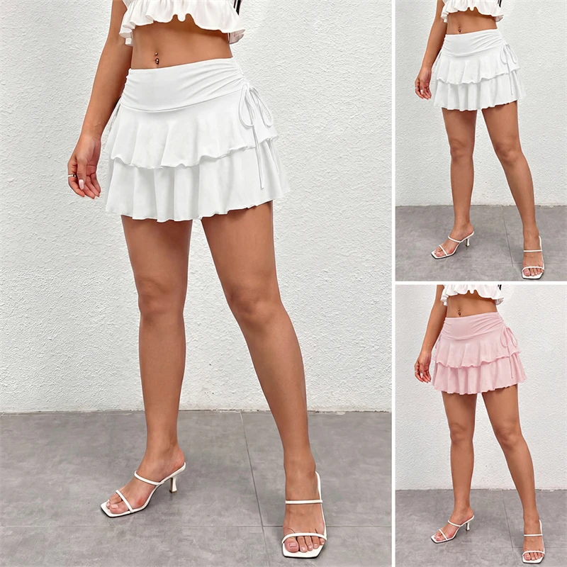 High Waist A-Line Mini Skirt