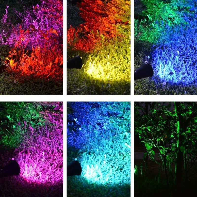 Imagem -05 - Led Solar Spotlight para Decoração de Jardim Luzes ao ar Livre Luzes de Paisagem Ground And Gardening Ip65 Waterproof Lights Decoração de Jardim