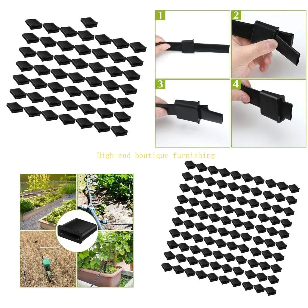 

L9NB Folding Drip Tape Row End Drip Tape Row End 5/8inch Water Drip Tape Irrigation Set Fastening For Outdoor Garden