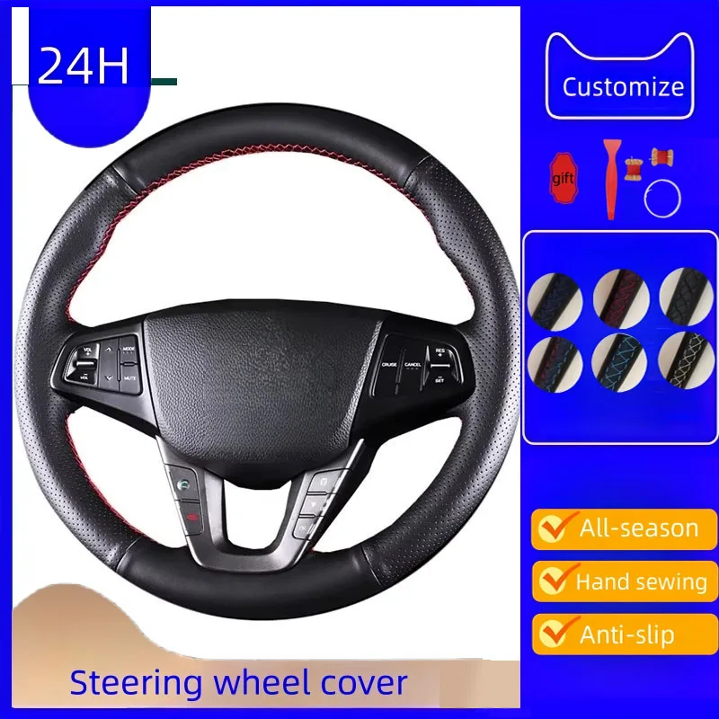 

Braid Car Steering Wheel Cover For Hyundai Ix25 Creta 2014-2018 Microfiber Leather Steering Wrap Car Accessories