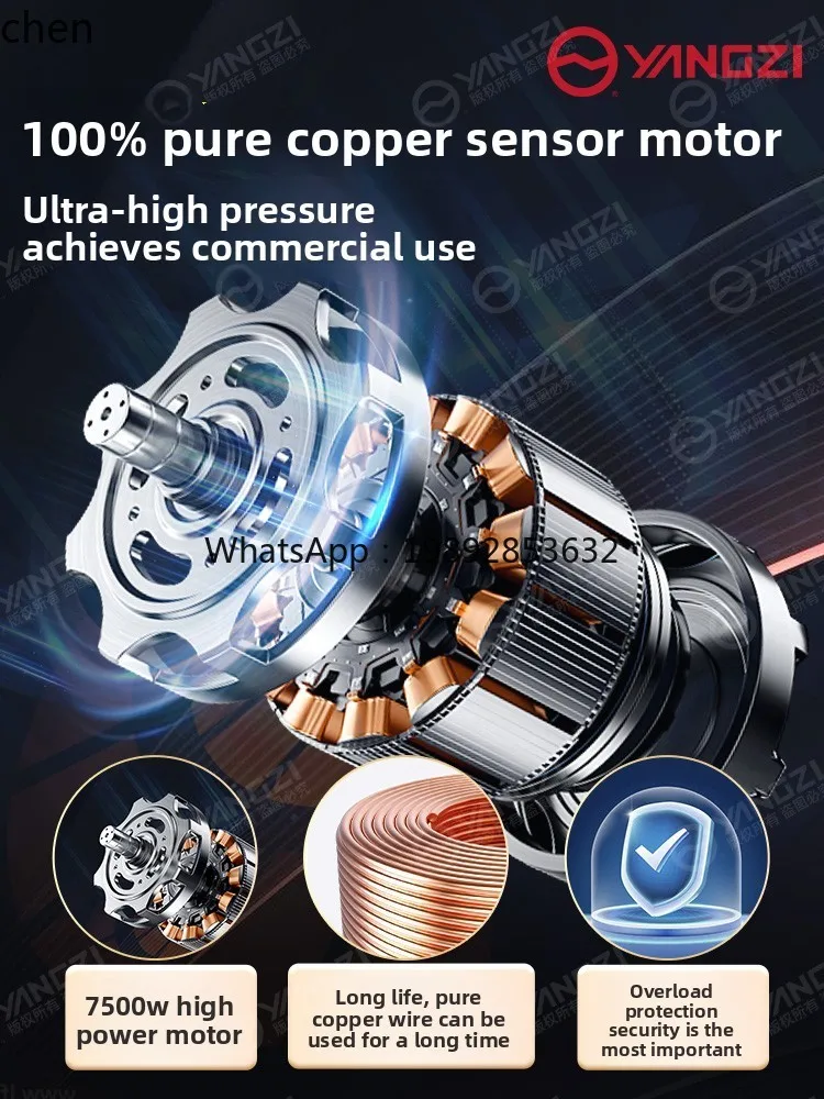 ZZ غسالة السيارات مسدس مياه عالي الضغط 220 فولت ضغط فائق جديد مضخة معززة تنظيف غسالة قوية