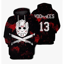 Friday 13th Sweatshirts 3D print Hoodies Men/women Fashion Long Sleeve Cool Harajuku Streetwear kids hoodie coat