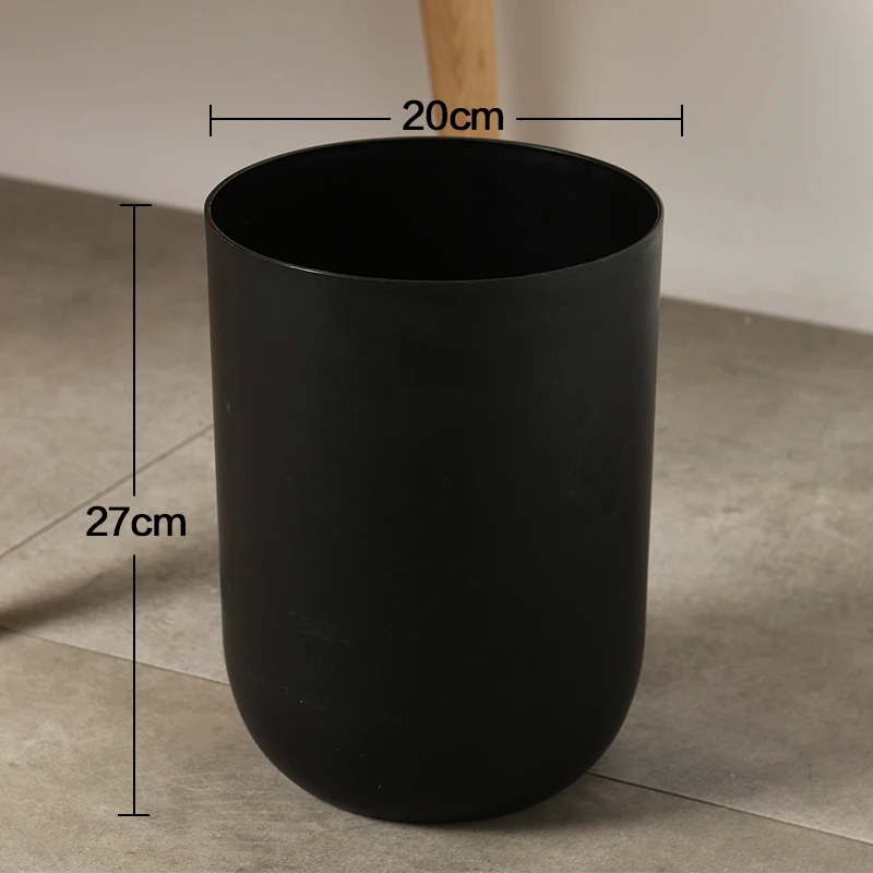 Black White Bedroom Trash Can Barrel Cute Rubbish Bin for Kitchen Pattumiera Raccolta Differenziata Garbage Bin