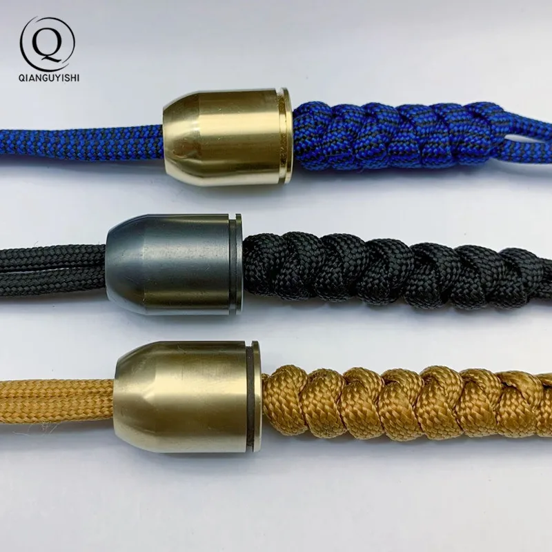 Bullet Brass Knife Beads EDC DIY Paracord Woven Lanyard Pendants Accessories Military Fans Supplies Outdoor Tool Hangings Decors