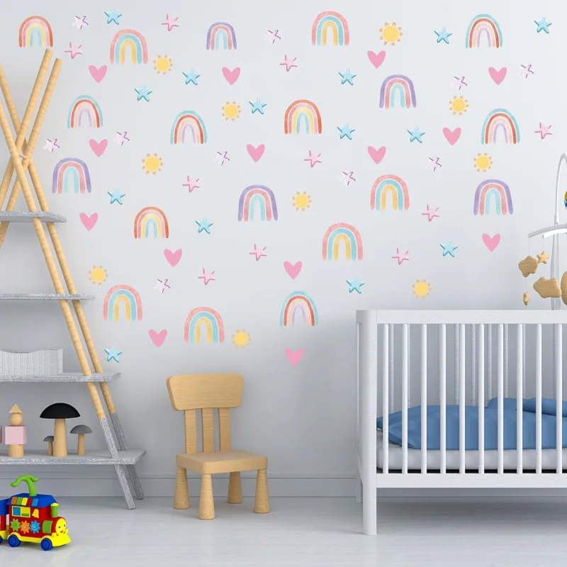 

72 шт. наклейки на стены, сердечки, акварель любовь детская комната дети спальня искусство девушки гостиная