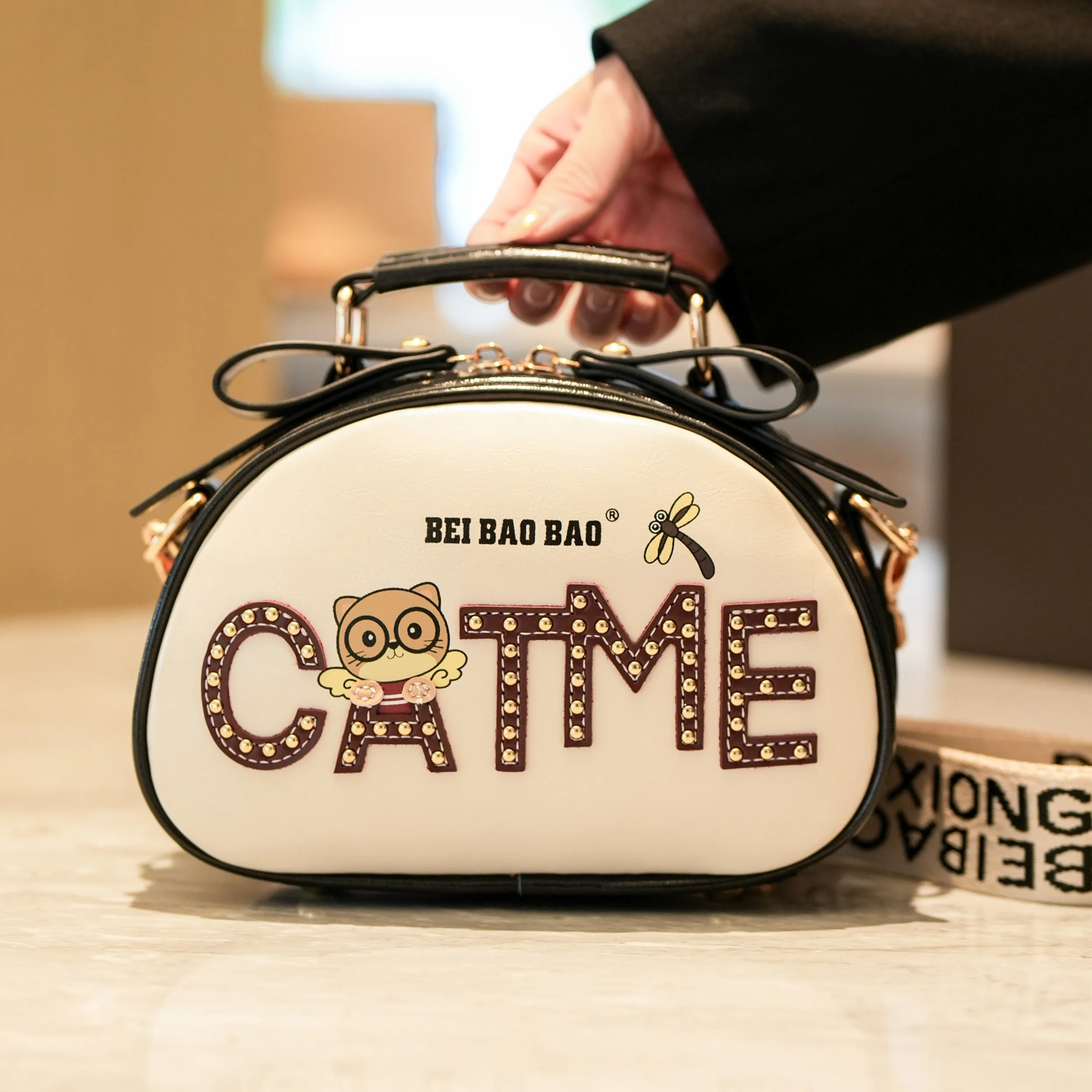 

BeiBaoBao Fashion Portable Travel Bag Cute Cartoon Simple Crossbody Stylish Single Shoulder Women's Handbag New Arrival
