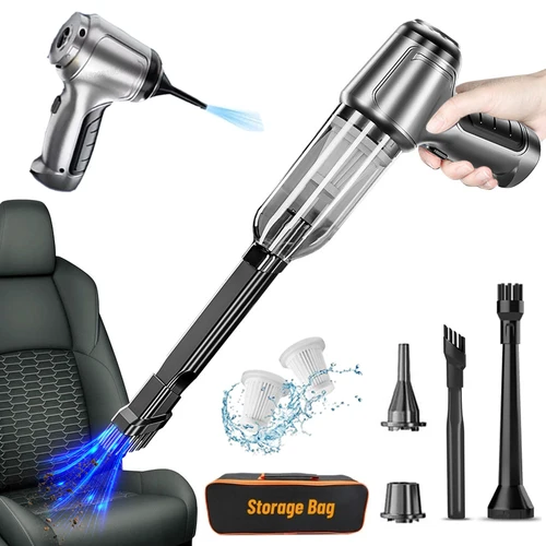Aspiradora portátil para coche, potente aspirador inalámbrico de 95000PA, potente succión de mano para vehículo