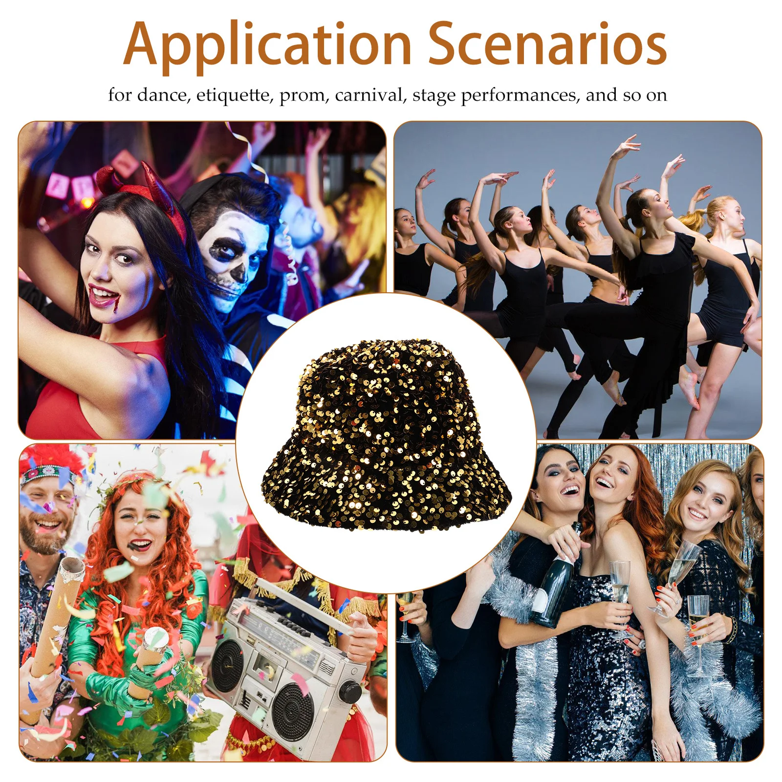 Moda pescador para puesta en escena Cosplay fiesta parasol cubo Cosplay sombrero Prop sombrero Prop hombres mujeres