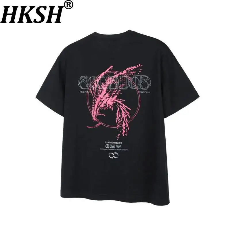 

HKSH Summer New Men Tide Dark Punk Functional 3D Print T-shirt Combed Fashion High Street Techwear Cotton Tees Chic Ins HK23867
