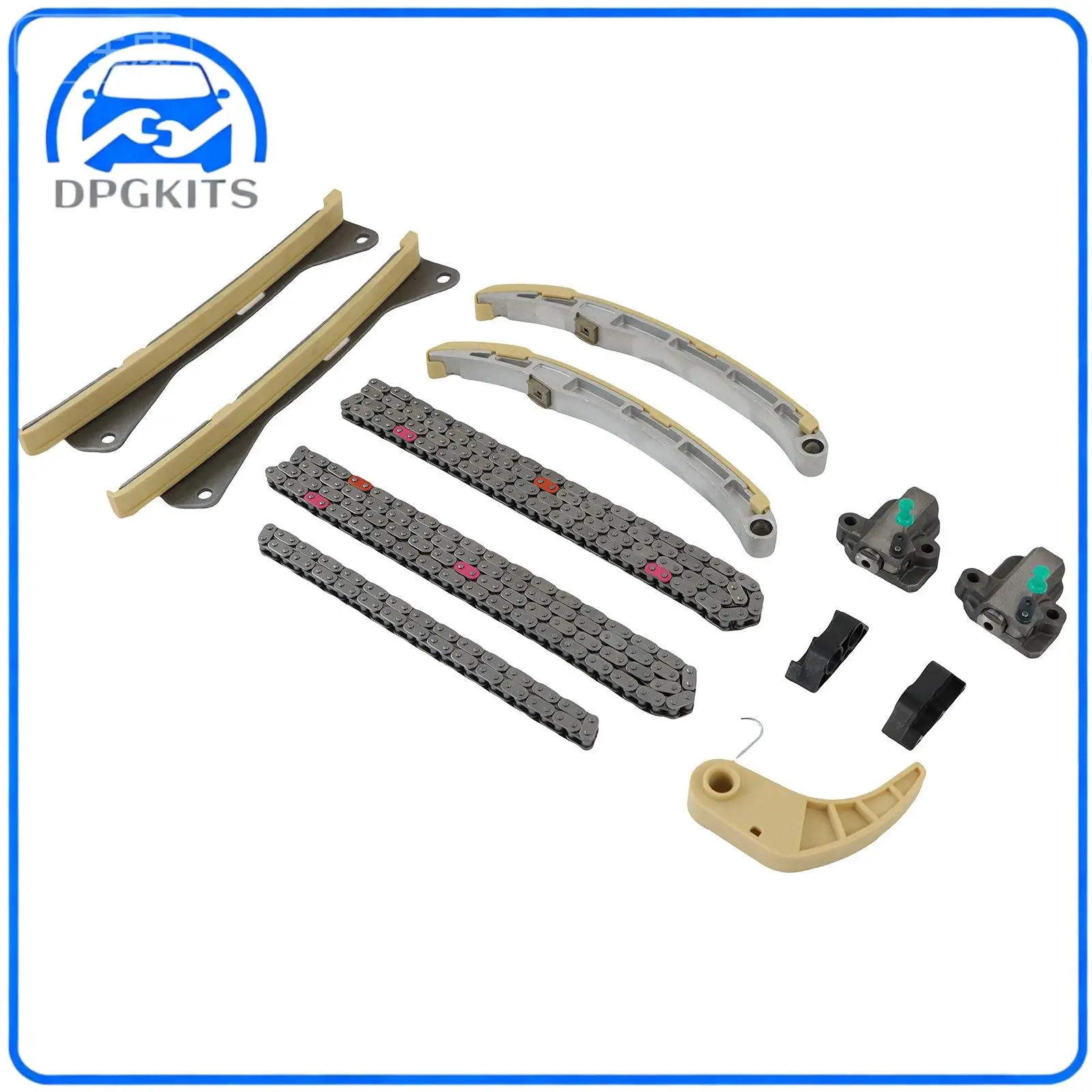 

Комплект цепи ГРМ DPGKITS 24321-3L100 для Sedona, Genesis, Palisade, Santa Fe 2015-2021 годов выпуска, 3.3L, 3.8L, компоненты и детали системы ГРМ ﻿