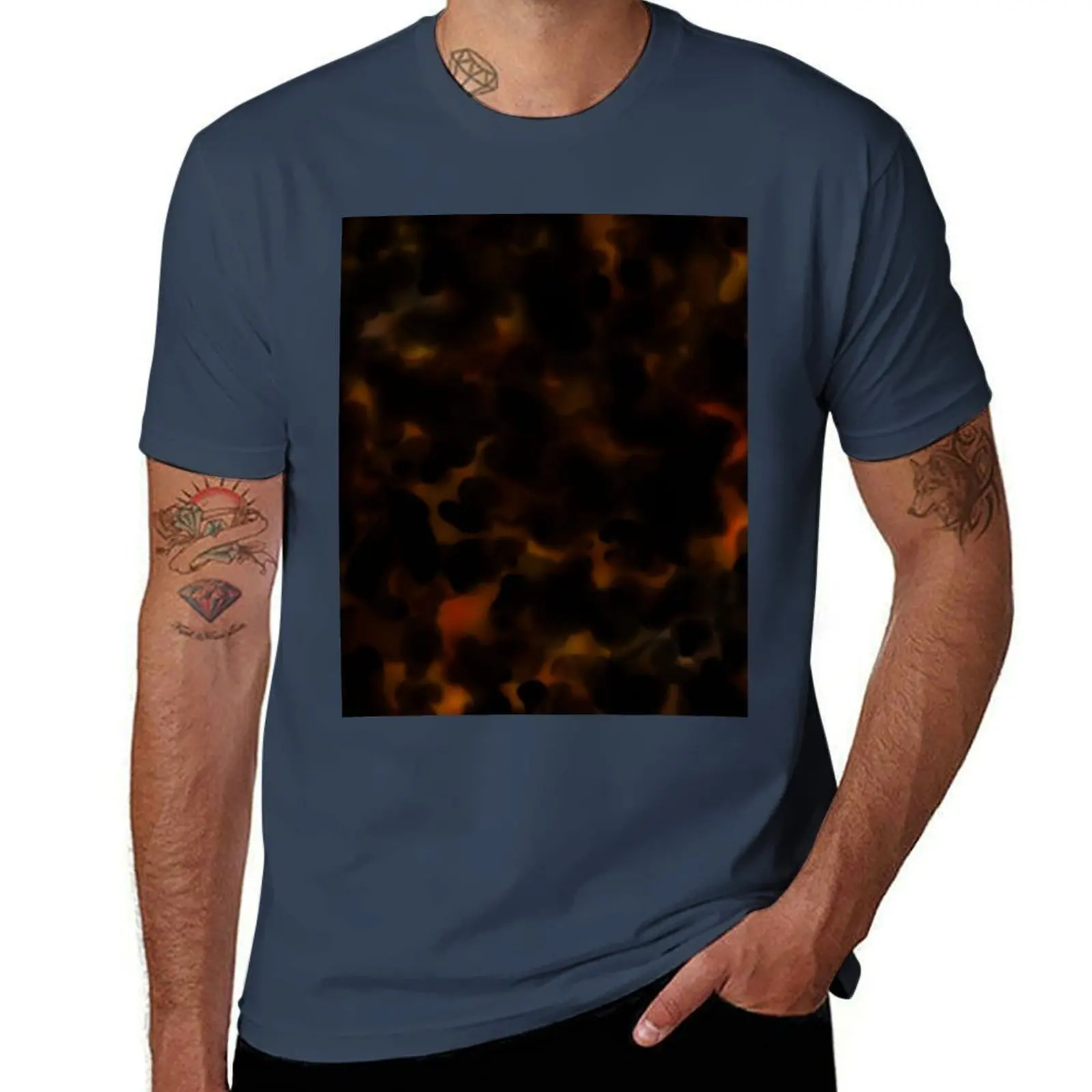 

Tortoise Shell Dark Red T-Shirt man t shirts high quality luxury brand anime t shirts for man man t shirt cotton T-Shirt