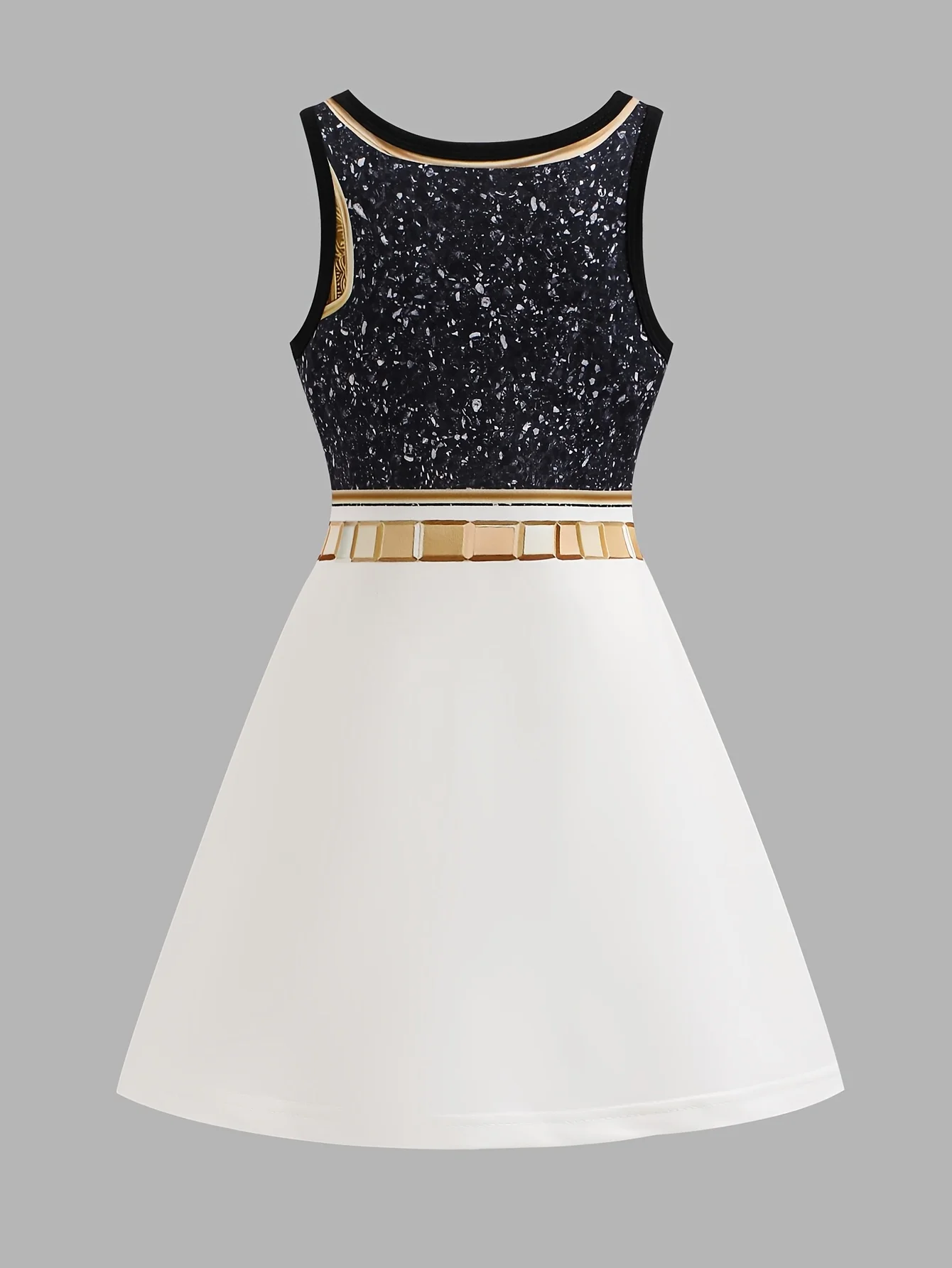 Girls' Tank Top Dress Stage Performance Summer Printed Sleeveless A-line Casual College Style Dress image 4