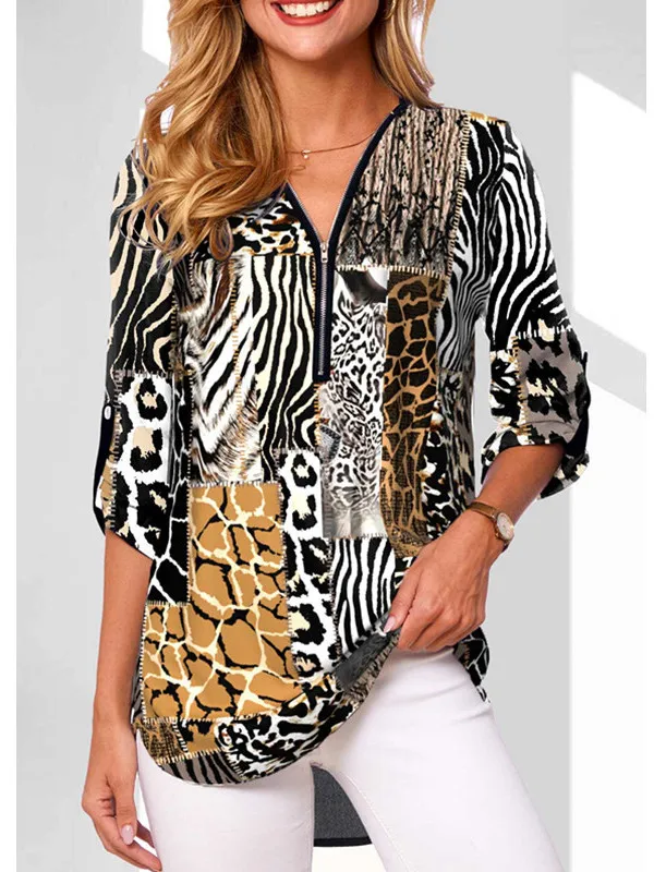 Loose Long Sve Women's irt Comfortable Casual Sle Polyester Fabric Loose Fit Ladies' Top Faionable Autumn Wear