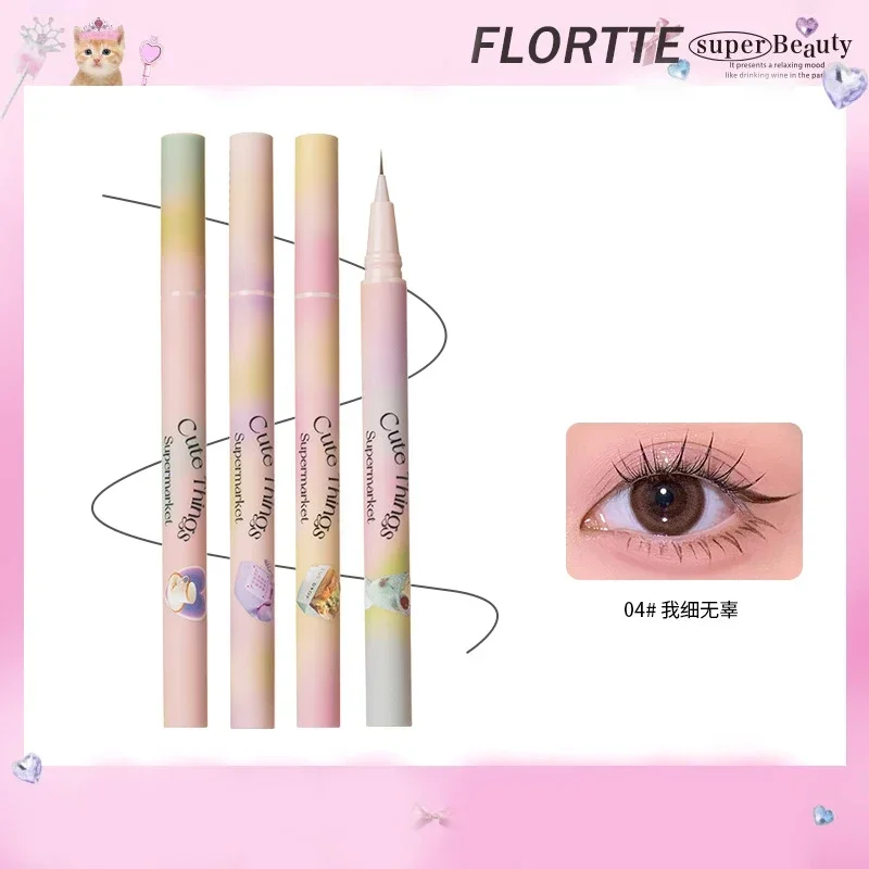 

FLORTTE Colorful Eyeliner Extreme Fine Waterproof Long Lasting Outline Natural and Durable Waterproof Eye Liner Beauty Cosmetics