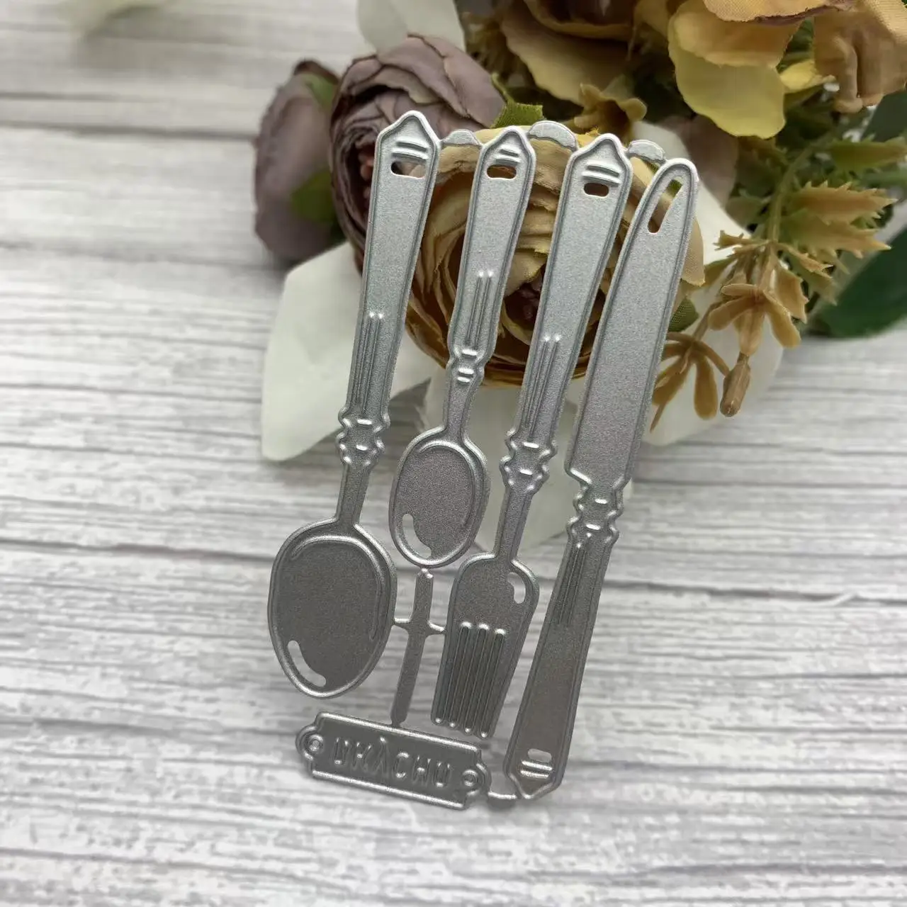 Vintage Spoon Fork Knife Tableware Metal Cutting Dies Food DIY Scrapbooking Card Craft Dies