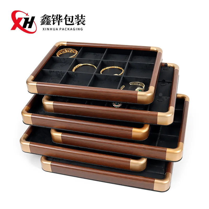 Luxury-luxurious Beveled Trays Jewelry Necklace Display Earrings Bracelet Trays Counter Durable Home Decor Tabletts ZY40TP