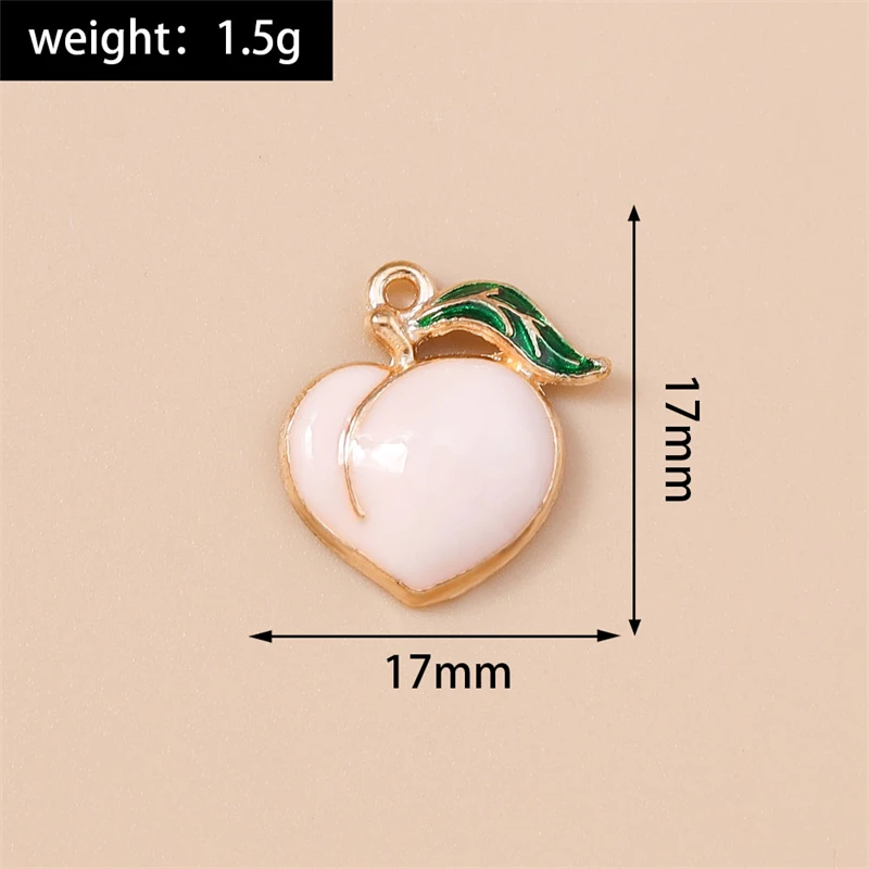 20 Stück Niedliche Gemischte Frucht-Anhänger Emaille Erdbeer-Trauben-Kirsch-Charms für Schmuckherstellung Halsketten Ohrringe DIY Basteln Geschenk – Detail 21