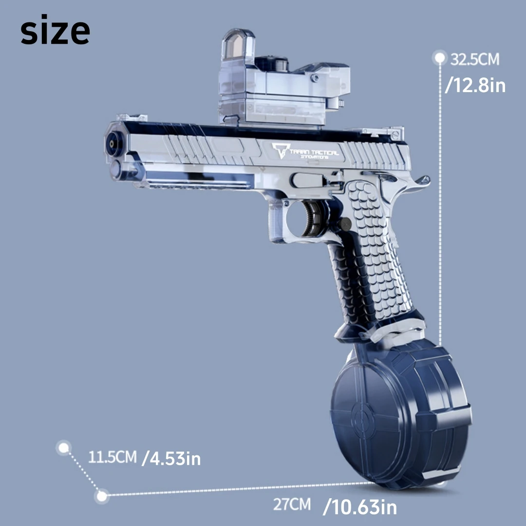 Автоматический водяной пистолет Desert Eagle, игрушки для электрической стрельбы, мигающие огни, боевой водяной пистолет, спрей, уличные игрушки для бассейна для мальчика, подарок