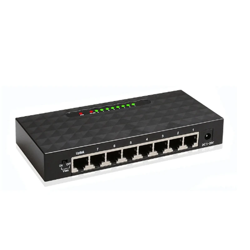 

Hot-8Port Gigabit Switch Ethernet Smart Switcher High Performance 1000Mbps Network Switch RJ45 Hub Internet Injector