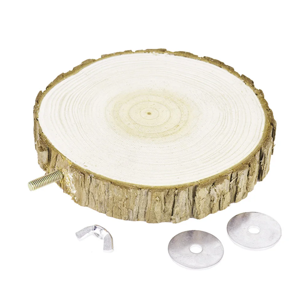 

Natural Wood 8-12Cm Round For Parrot Bird Cage Station Board Hamster Perch Platform Eco-Friendly Play Branch Rack