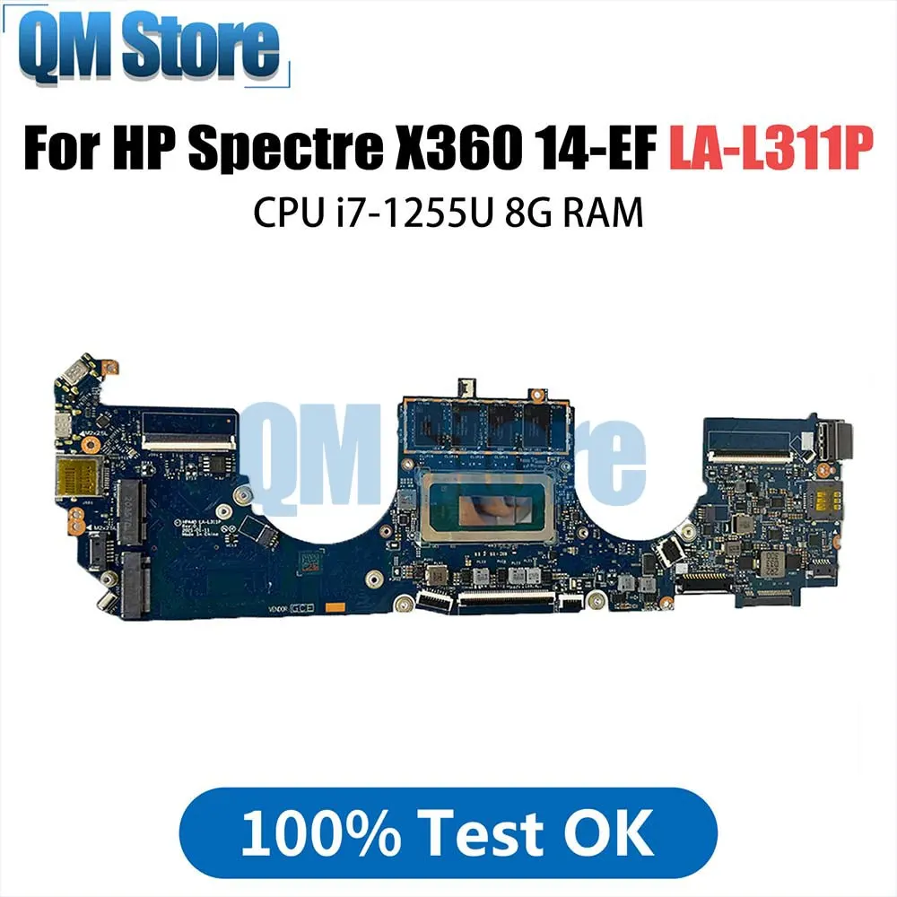 

Laptop Motherboard LA-L311P FOR HP Spectre X360 14-EF Mainboard WITH i7-1255U 8G RAM Working Test