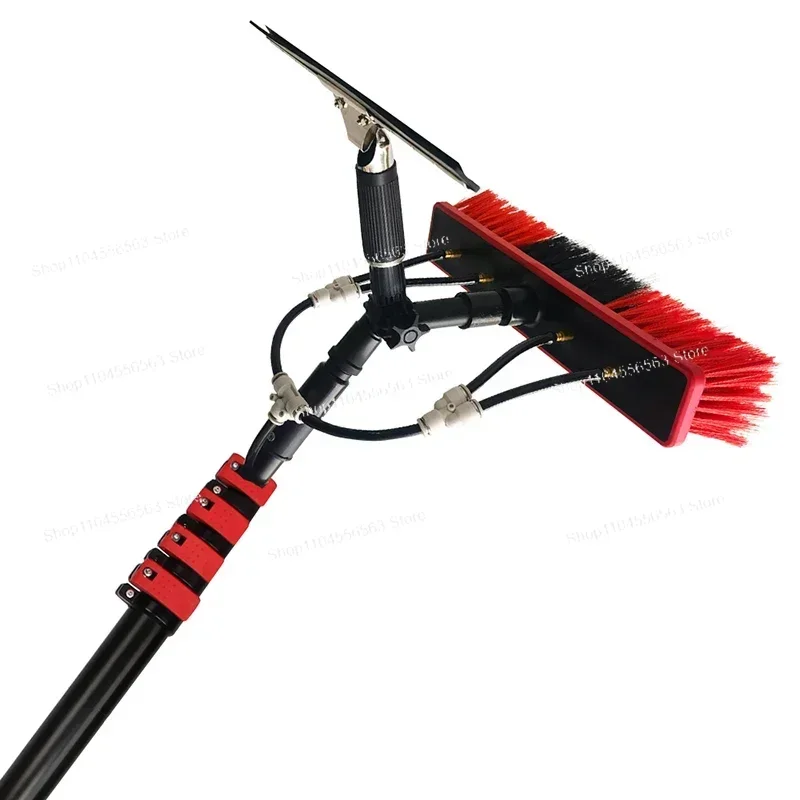 Solar Panel Window Cleaning Pole, 12-30 FT Water Fed with Squeegee