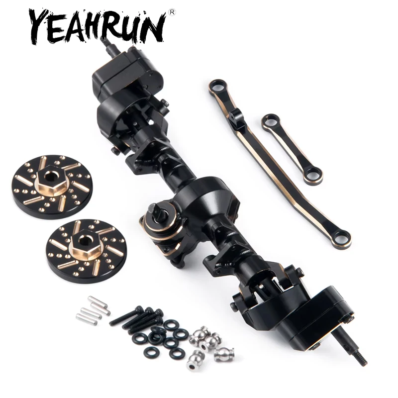 YEAHRUN Front/Rear Portal Axle With Hex Adapter Weights for 1/24 RC Crawler Car Axial SCX24 Upgrade Parts