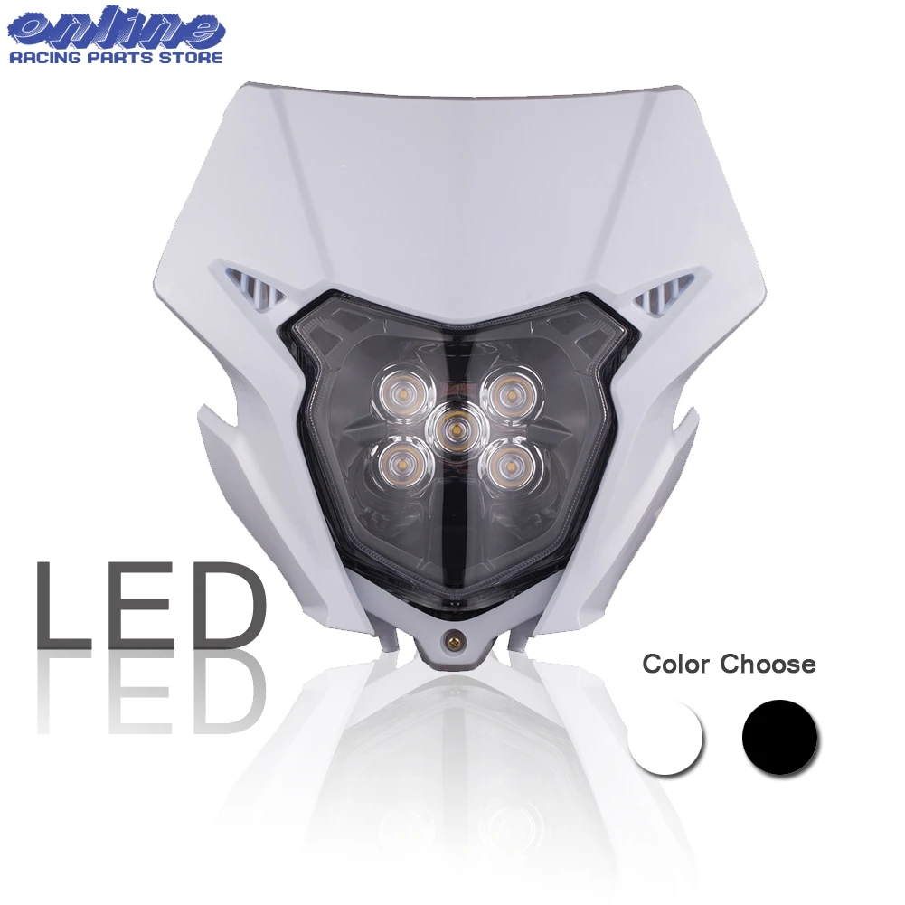 

Motorcycle LED Headlight Headlamp Head Light Supermoto Fairing For KTM EXC EXCF SXF XC XCW XCF MX Dirt Bike Enduro LED Headlight