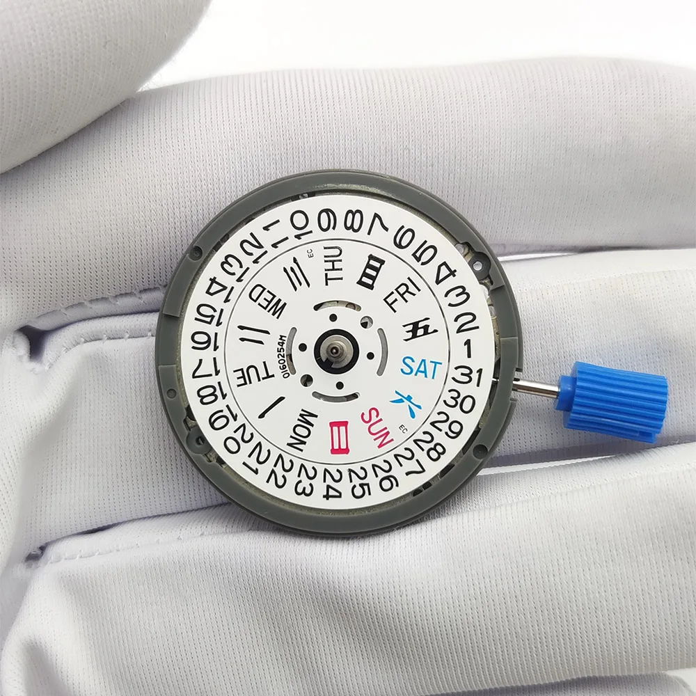 تقويم أبيض جديد NH36 24 جواهر تاج الحركة الأوتوماتيكية عند 3.0 و3.8 الساعة NH36 مجموعة جذع أجزاء الساعة